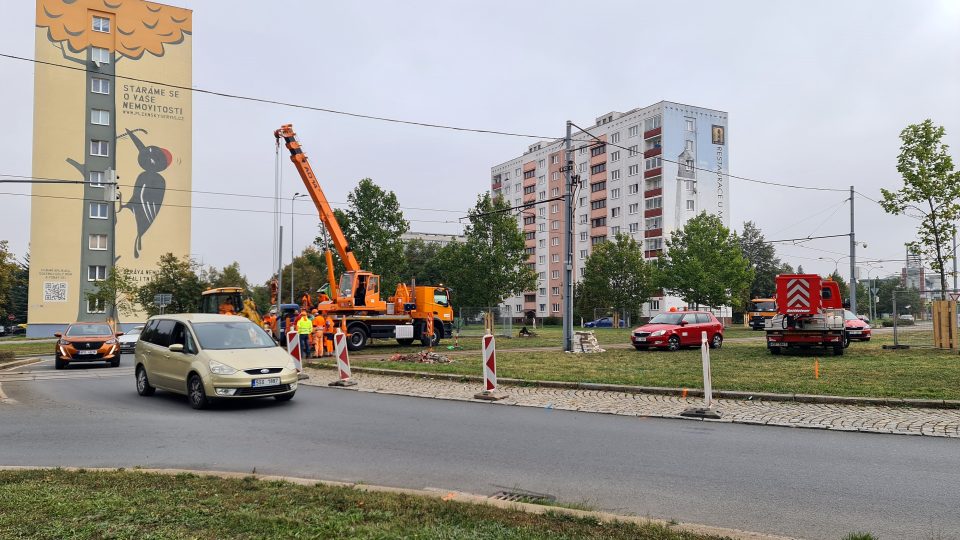 Rekonstrukce tramvajové trati na Koterovské