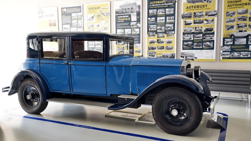 Vůz vyrobený roku 1925 v USA, karosován Brožíkem v Plzni