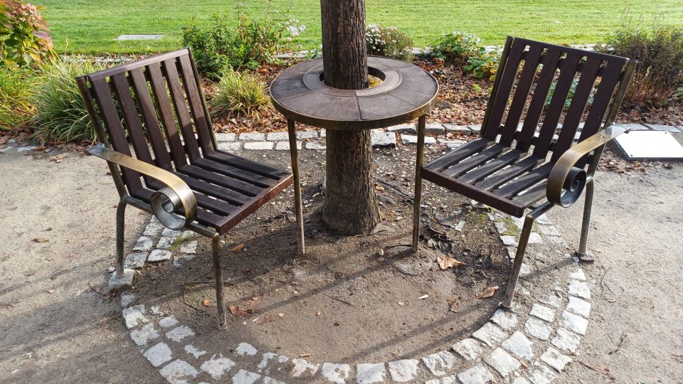 Lavička Václava Havla v Plzni | foto: Soňa Vaicenbacherová, Český rozhlas Lavička Václava Havla v Plzni