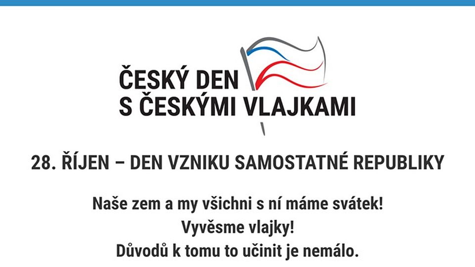 Český den s českými vlajkami