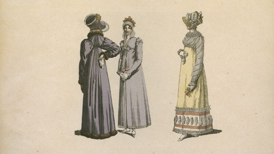 Módní list z roku 1811 | foto: Národopisné muzeum Plzeňska / Západočeské muzeum v Plzni Módní list z roku 1811