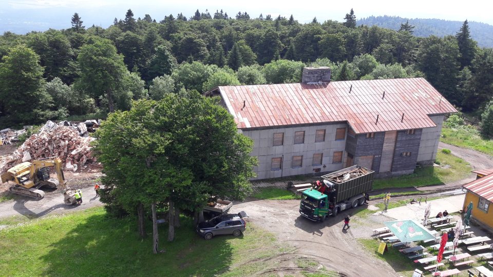 Demolice vojenských objektů na Čerchově