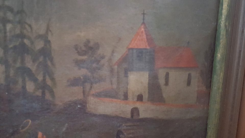 Kostel sv. Jiří v Plzni - obraz kostela před přestavbou