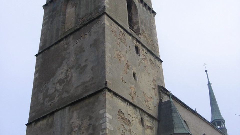 Kostel Nanebevzetí Panny Marie v Tachově před obnovou