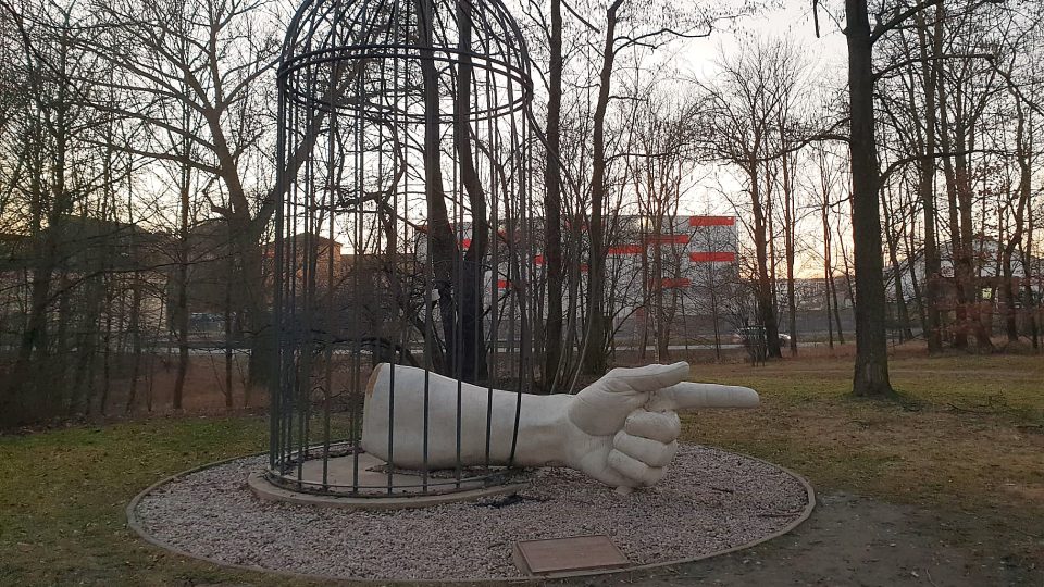 Pomník v Borském parku v Plzni