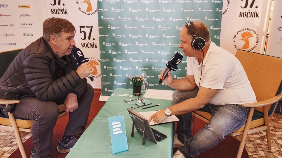Tomáš Fořtek v živém vysílání Českého rozhlasu Karlovy Vary