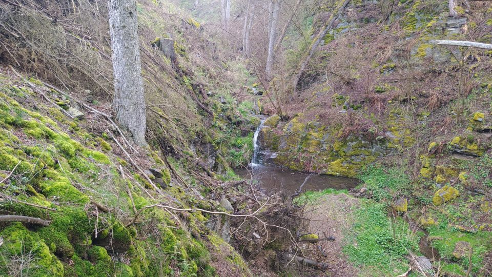 Ondřejovské vodopády na severním Plzeňsku