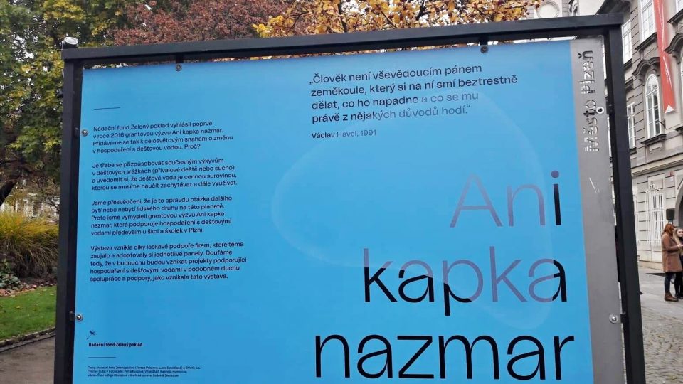 Výstava Ani kapka nazmar v Plzni