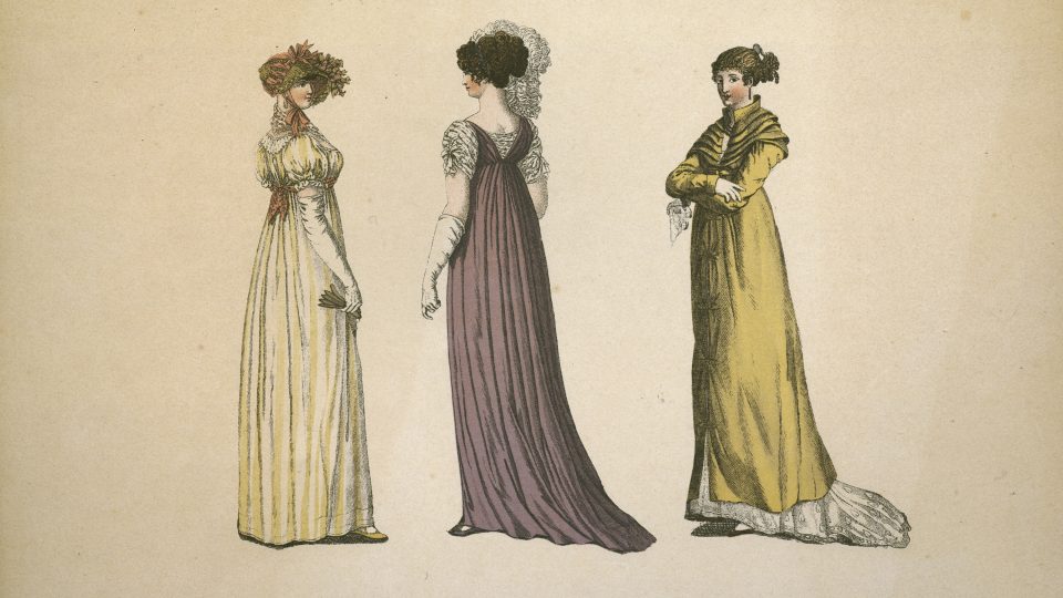 Módní list z roku 1805 | foto: Národopisné muzeum Plzeňska / Západočeské muzeum v Plzni Módní list z roku 1805