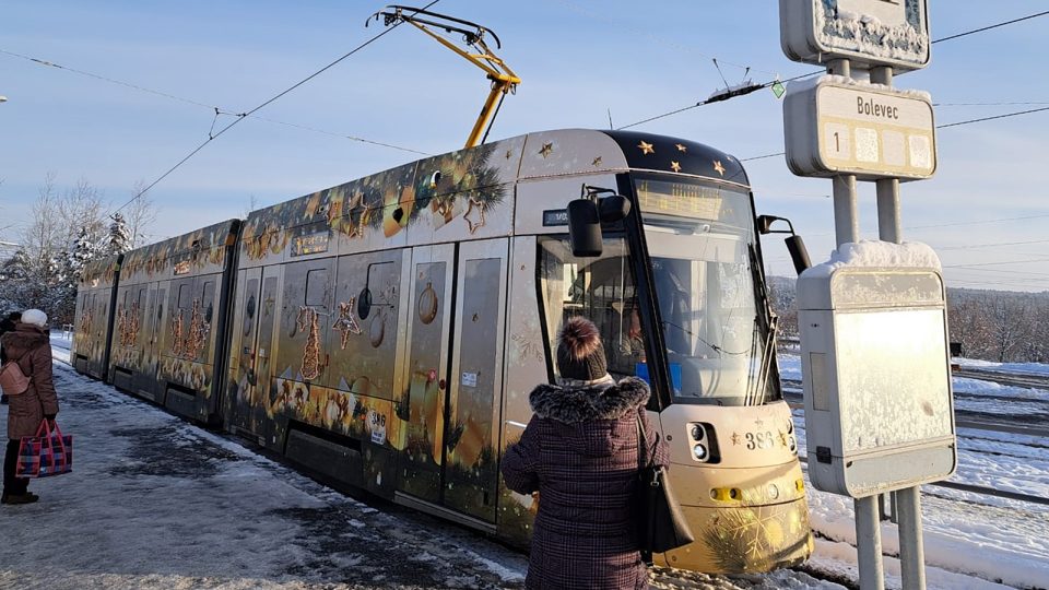 Plzeňská vánoční tramvaj
