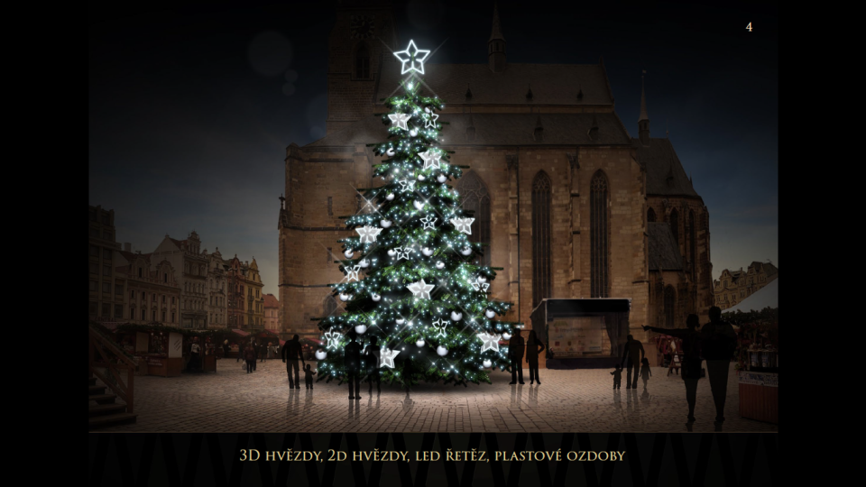Varianta 1 pro letošní vánoční strom města Plzně