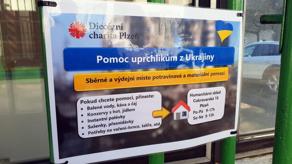 Humanitární sklad Diecézní charity Plzeň v Cukrovarské ulici | foto: Lukáš Milota, Český rozhlas Humanitární sklad Diecézní charity Plzeň v Cukrovarské ulici