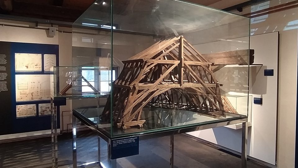 Model krovu v muzeu v Plasích