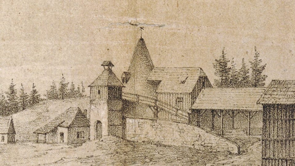 Jedová hora, šachta Barbora (první zmínka 1463), stav na přelomu 18. a 19. století