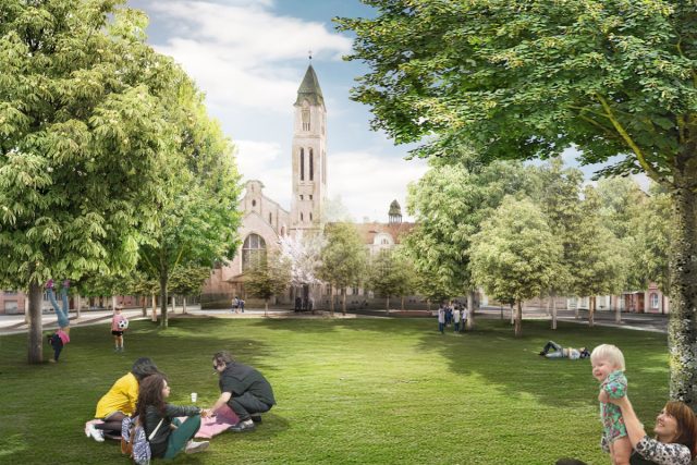 Vizualizace návrhu budoucí podoby Jiráskovo náměstí v Plzni  | foto:  re:architekti studio