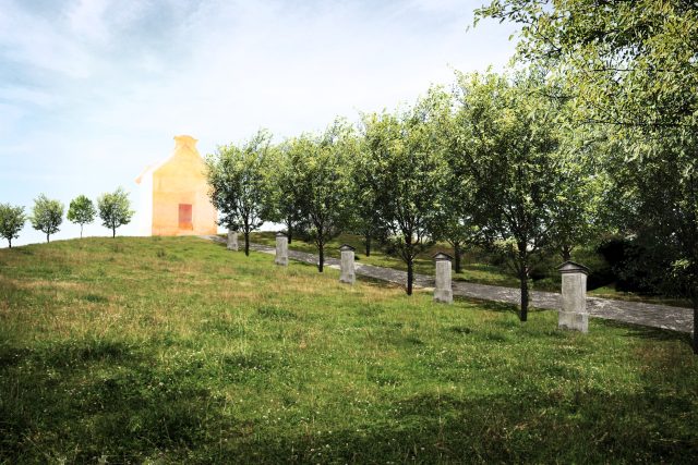 Návrh nové kaple na Křesťanském vrchu v Klatovech | foto: archiv Obnova kaple a křížové cesty v Klatovech